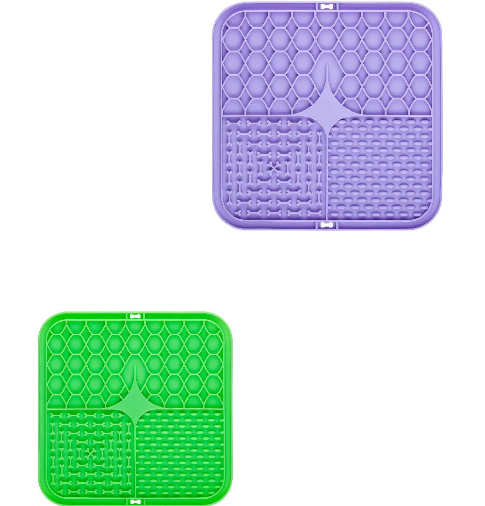 Pet Lick Silicone Mat for Dogs Pet Slow Food Plate Dog Bathing Distraction Silicone Dog Sucker Food Training Dog Feeder Supplies