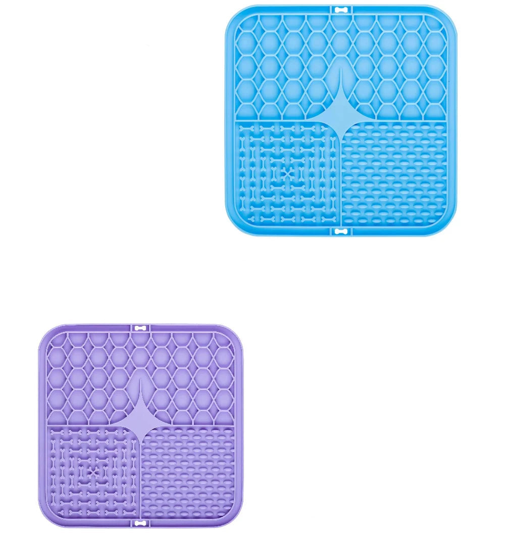 Pet Lick Silicone Mat for Dogs Pet Slow Food Plate Dog Bathing Distraction Silicone Dog Sucker Food Training Dog Feeder Supplies